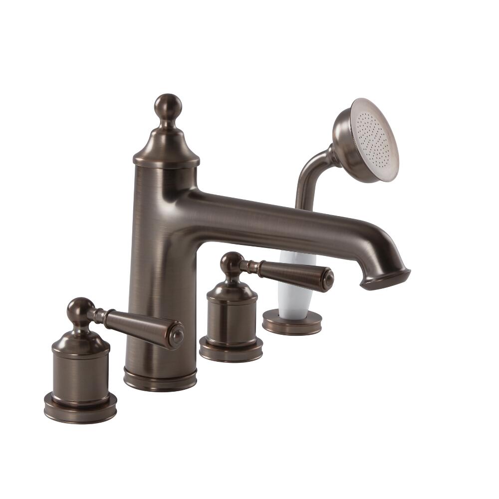 Colworth - Traditional Oil-Rubbed Bronze Roman Tub Faucet with Hand Shower