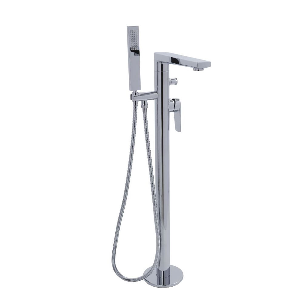 Arcadia - Chrome Freestanding Tub Faucet with Hand Shower