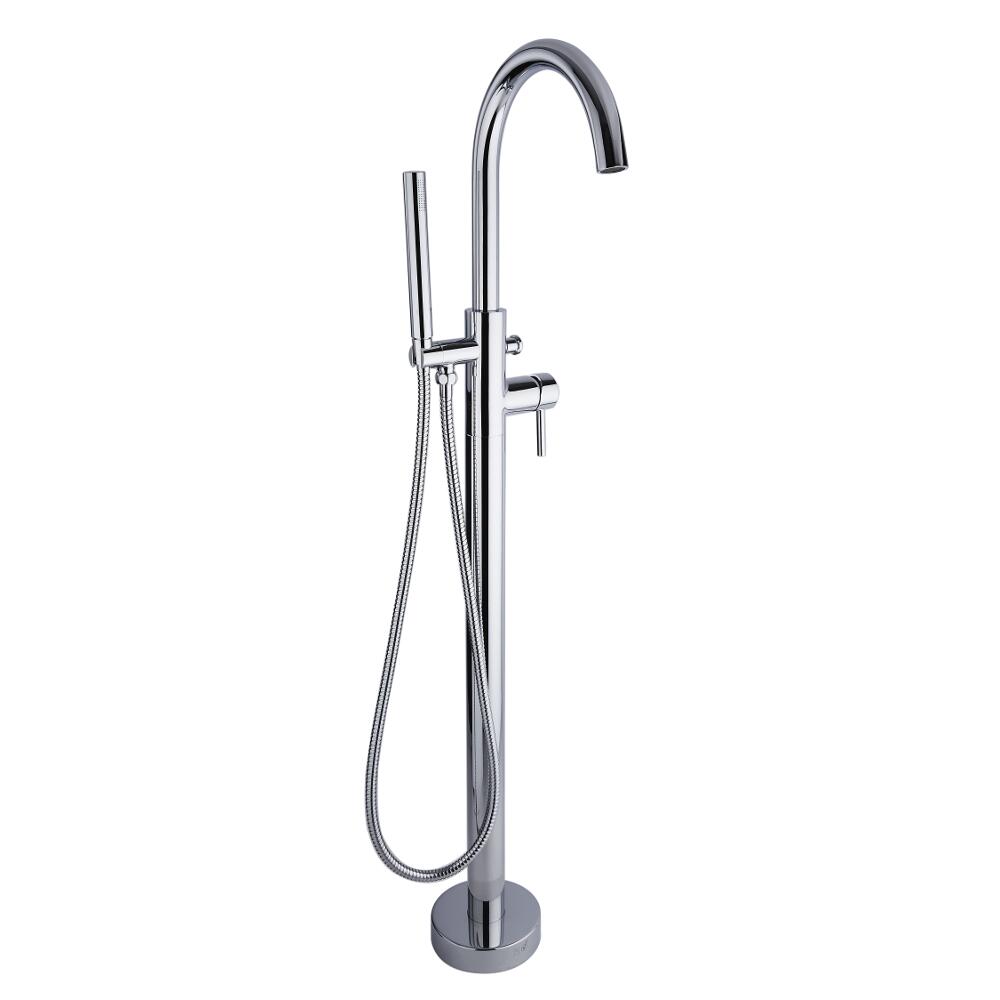 Quest - Chrome Freestanding Tub Faucet with Hand Shower