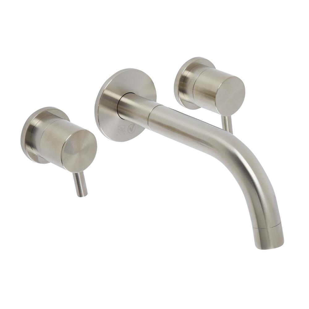 Quest - Brushed Nickel Wall Mounted Bathroom Faucet
