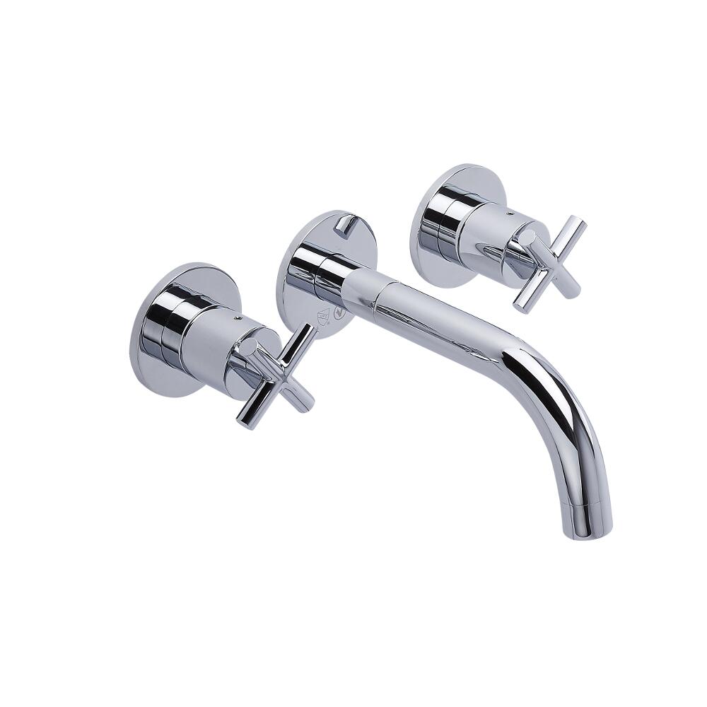Tec - Chrome Widespread Wall Mounted Bathroom Faucet
