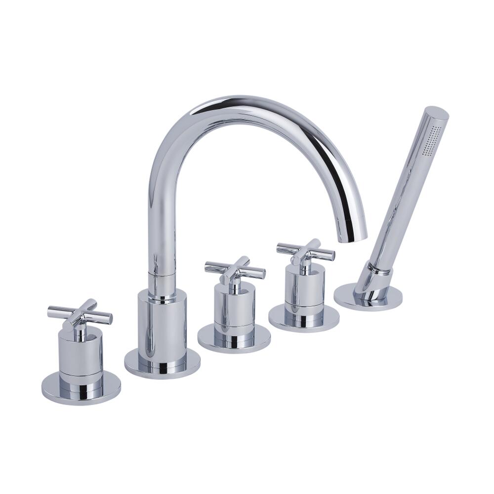 Tec - Chrome Roman Tub Faucet and Hand Shower