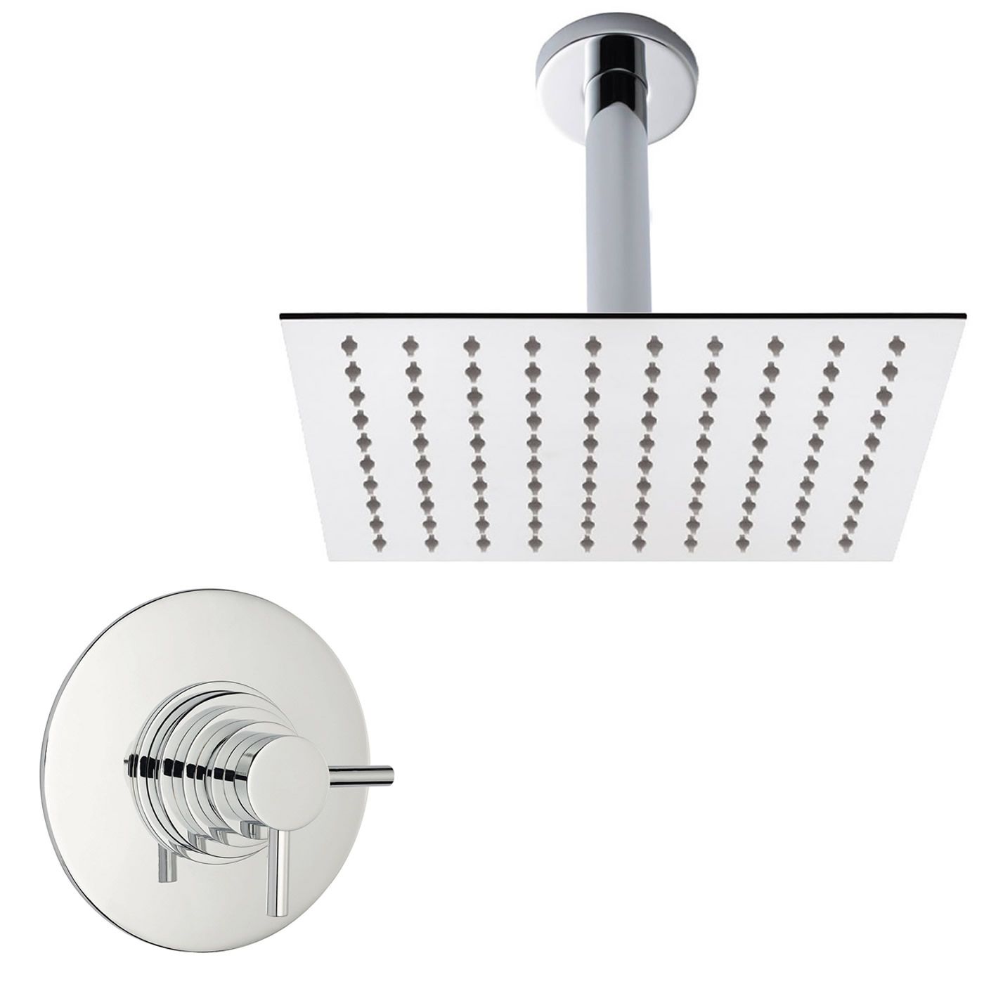 Concealed Shower System with Square Thin Head, Sequential Valve