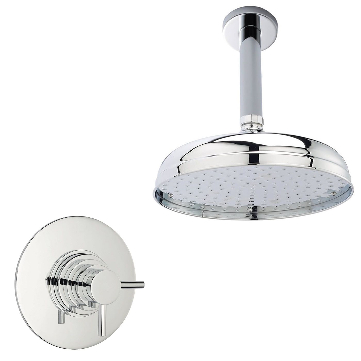 Concealed Shower System with Apron Style Chrome Head, Sequential Valve