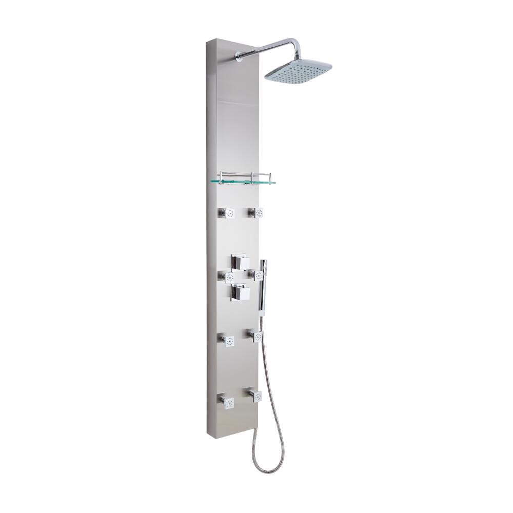 Hurst - Brushed Steel Thermostatic Shower Panel