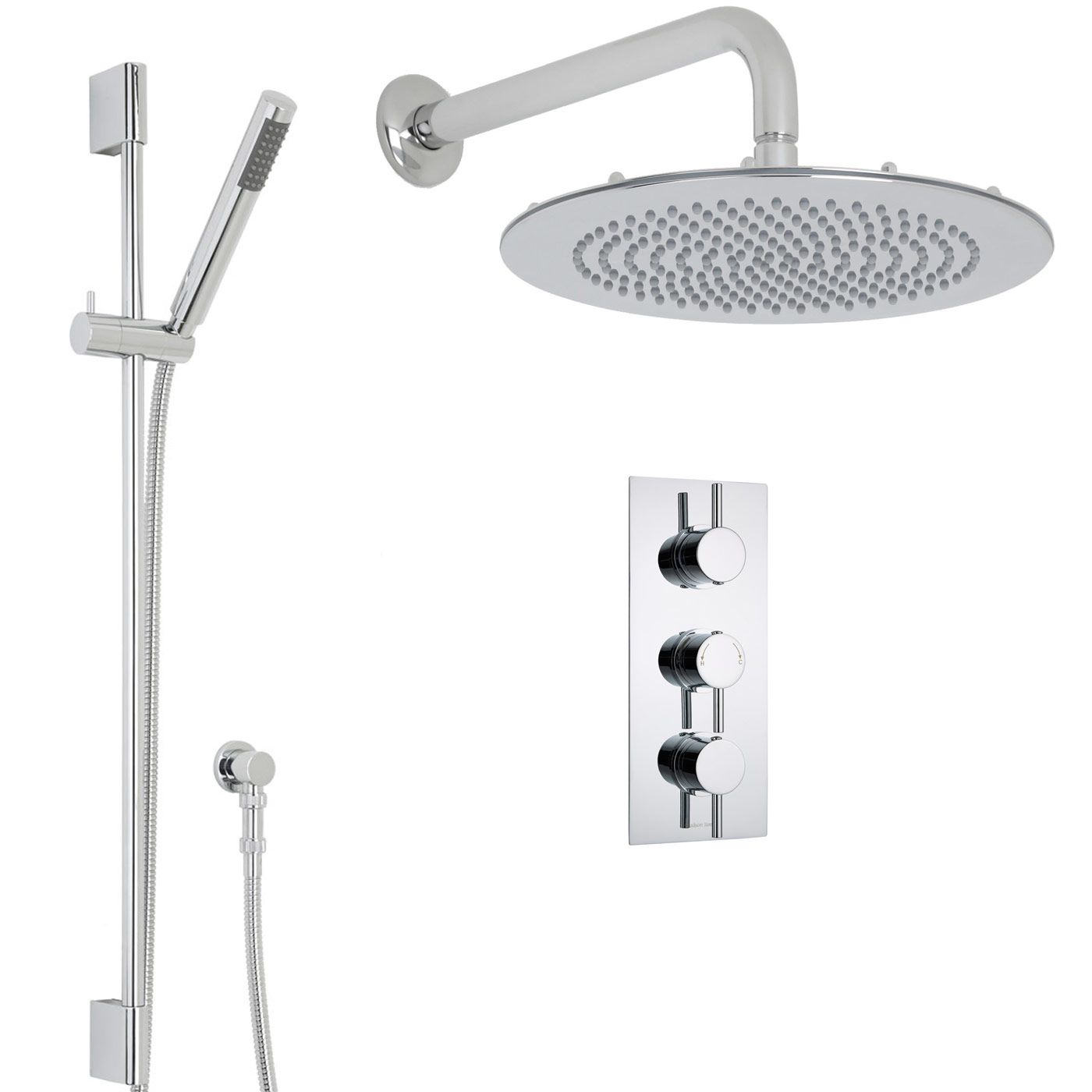 Quest Thermostatic Shower System with 12" Head & Handshower