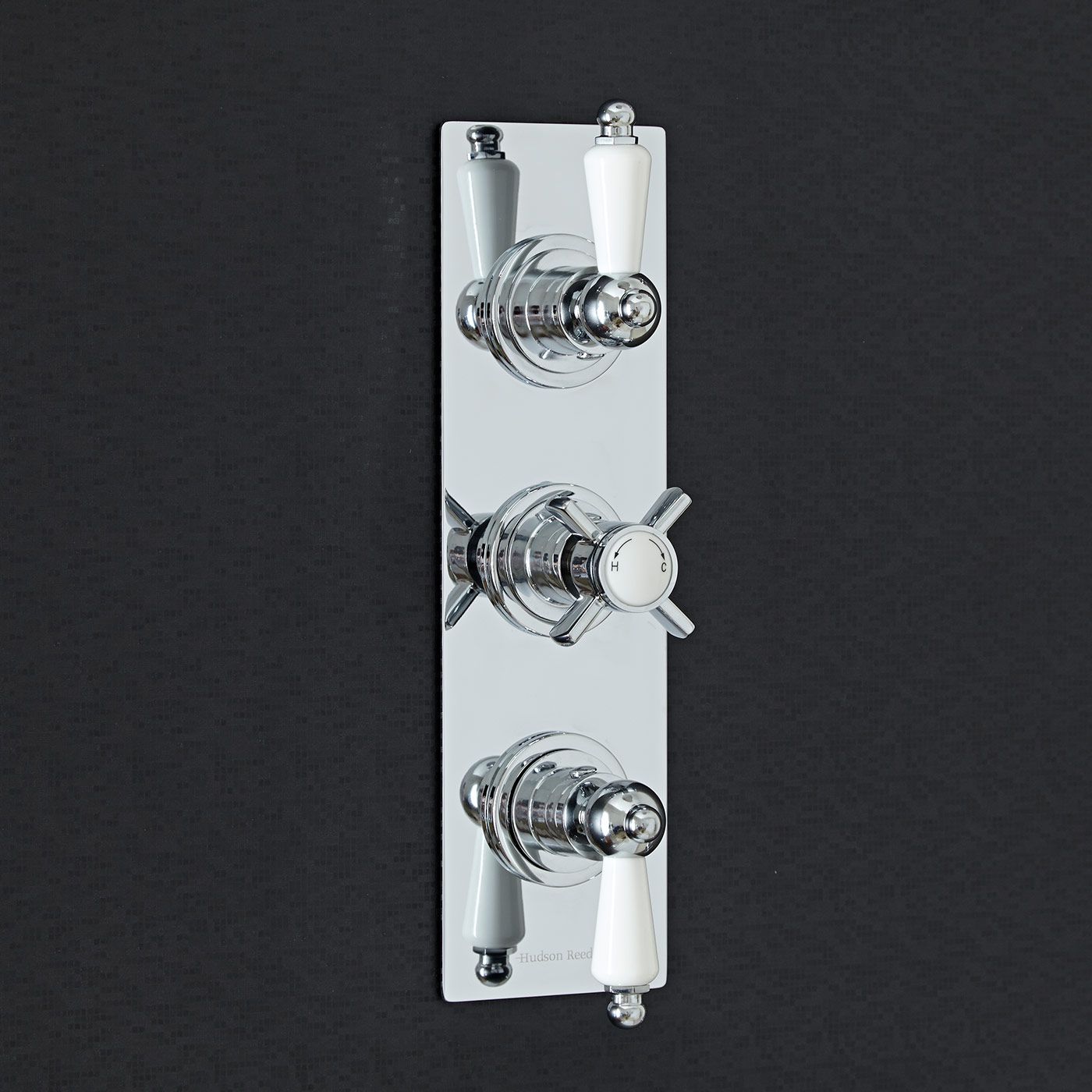 Beaumont Concealed 3 Outlet Triple with Diverter Thermostatic Shower Valve (Slim Plate)