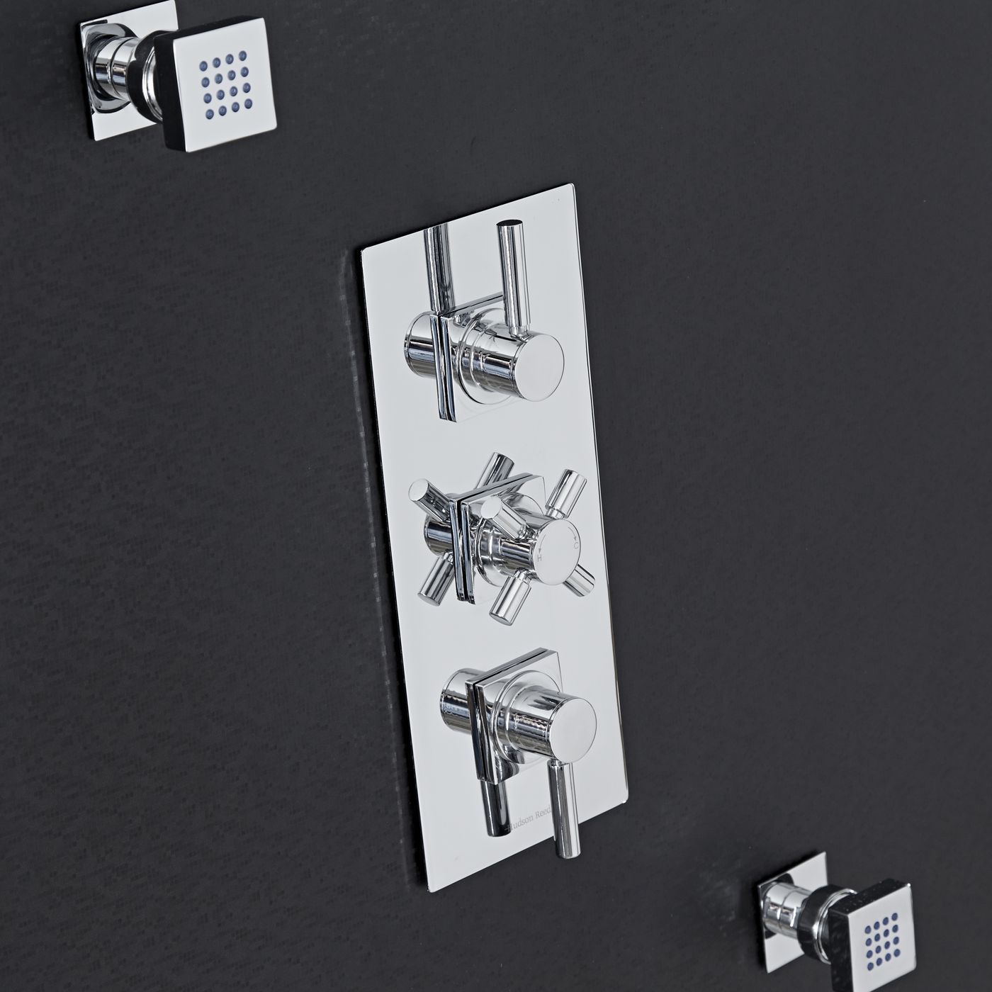 Tec Concealed 3 Outlet Triple with Diverter Thermostatic Shower Valve (Square Flange)