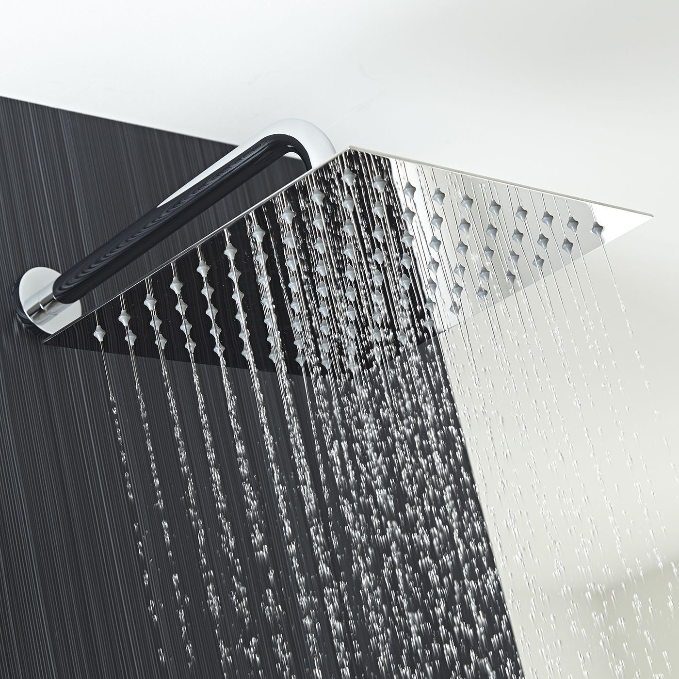 12" Square Shower Head with Wall Arm