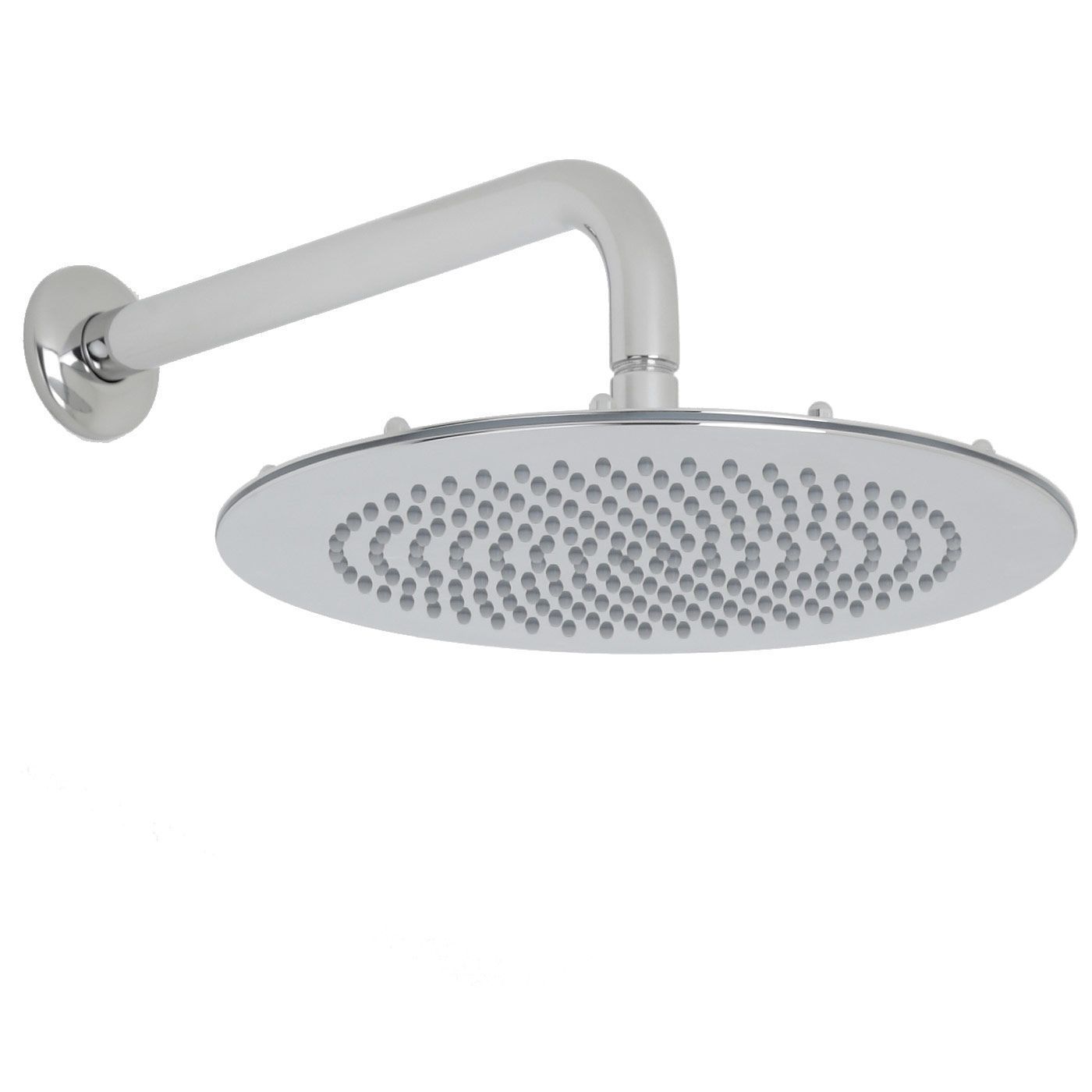 Valquest 12" Round Thin Shower Head with Wall Arm