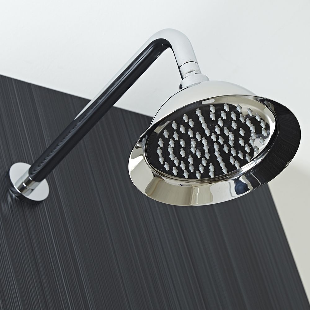8" Shower Rose with Wall Arm