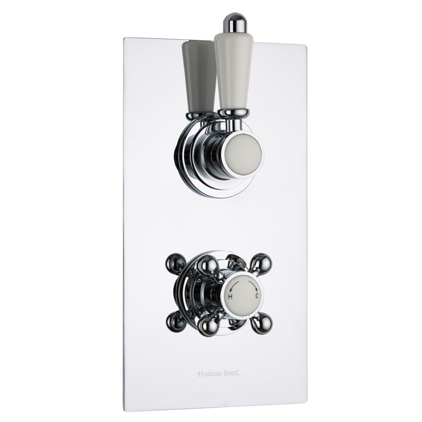 Traditional Concealed 1 Outlet Twin Thermostatic Shower Valve