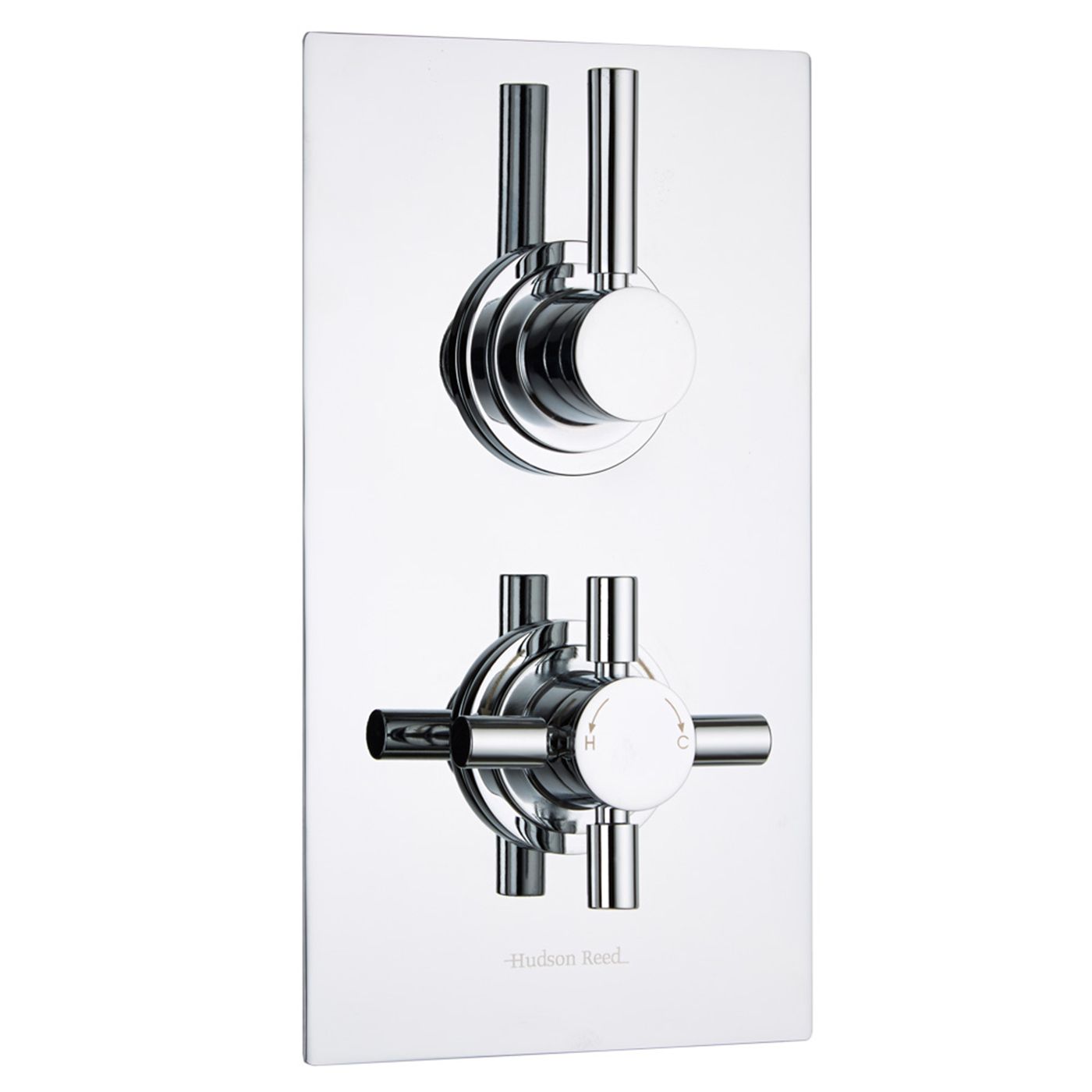 Tec Concealed 2 Outlet Twin with Diverter Thermostatic Shower Valve