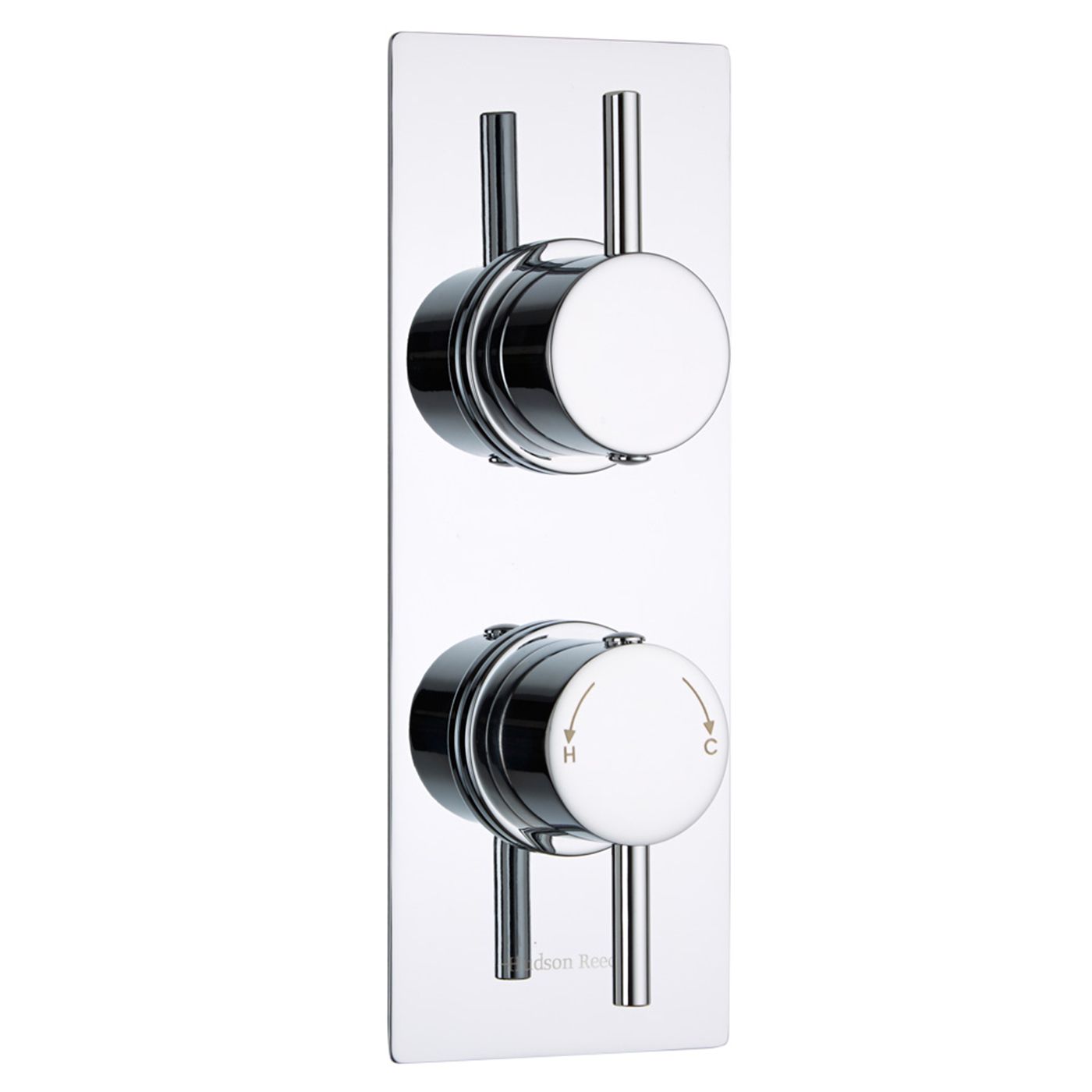 Quest Concealed 2 Outlet Twin with Diverter Thermostatic Shower Valve (Slim Plate)
