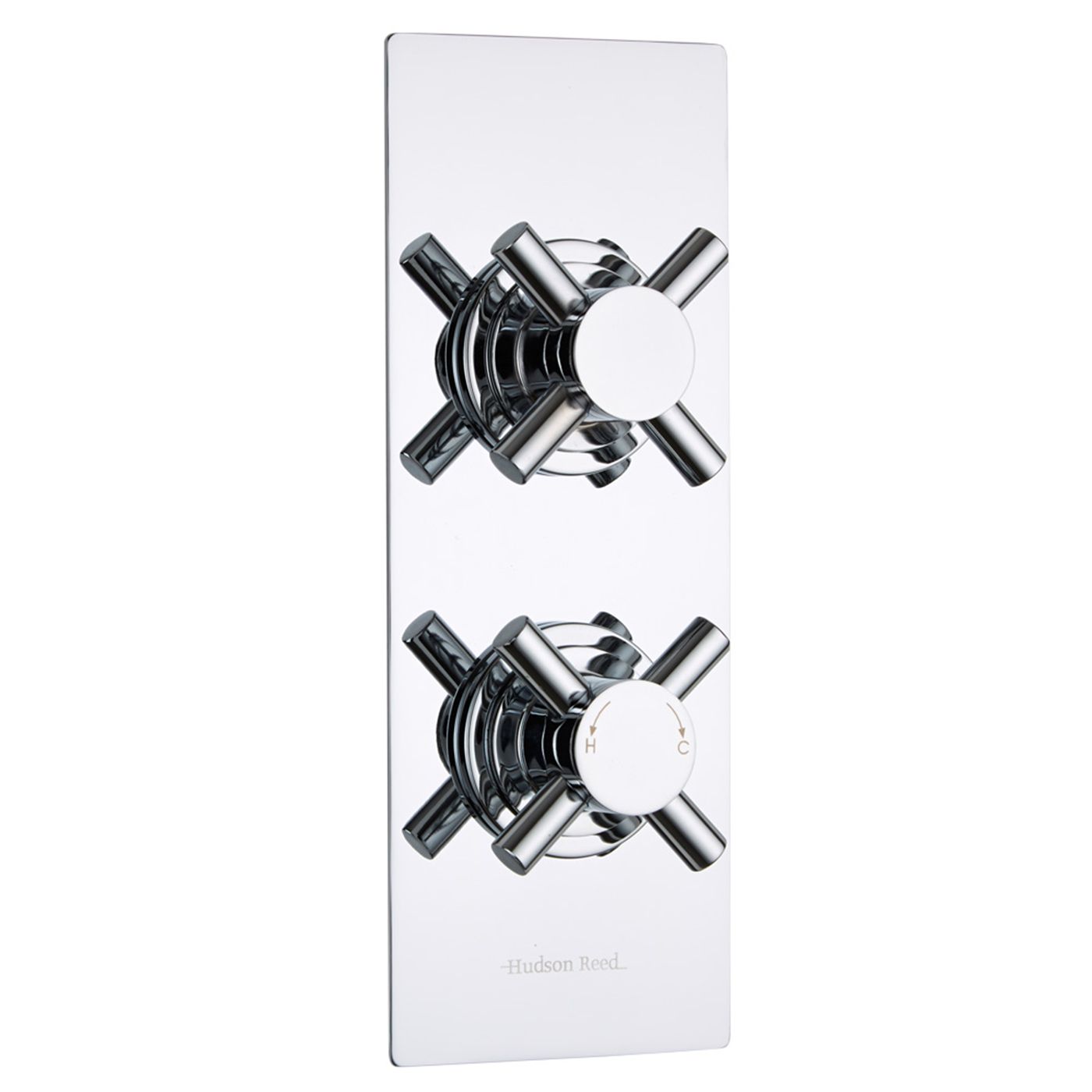 Kristal Concealed 1 Outlet Twin Thermostatic Shower Valve (Slim Plate)