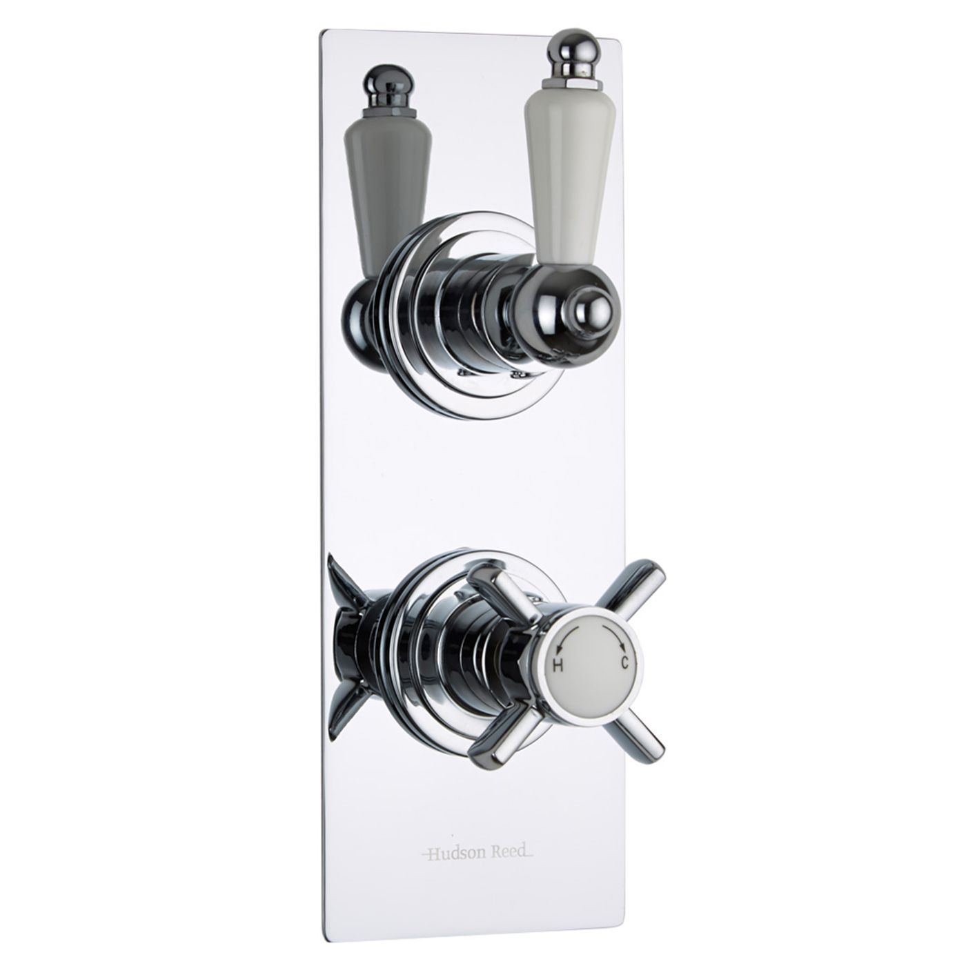 Beaumont Concealed 1 Outlet Twin Thermostatic Shower Valve (Slim Plate)
