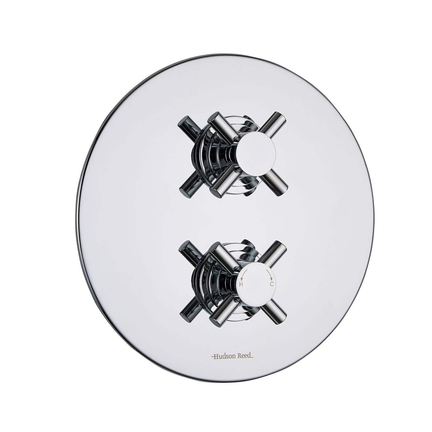 Kristal Concealed 1 Outlet Twin Thermostatic Shower Valve (Round Plate)
