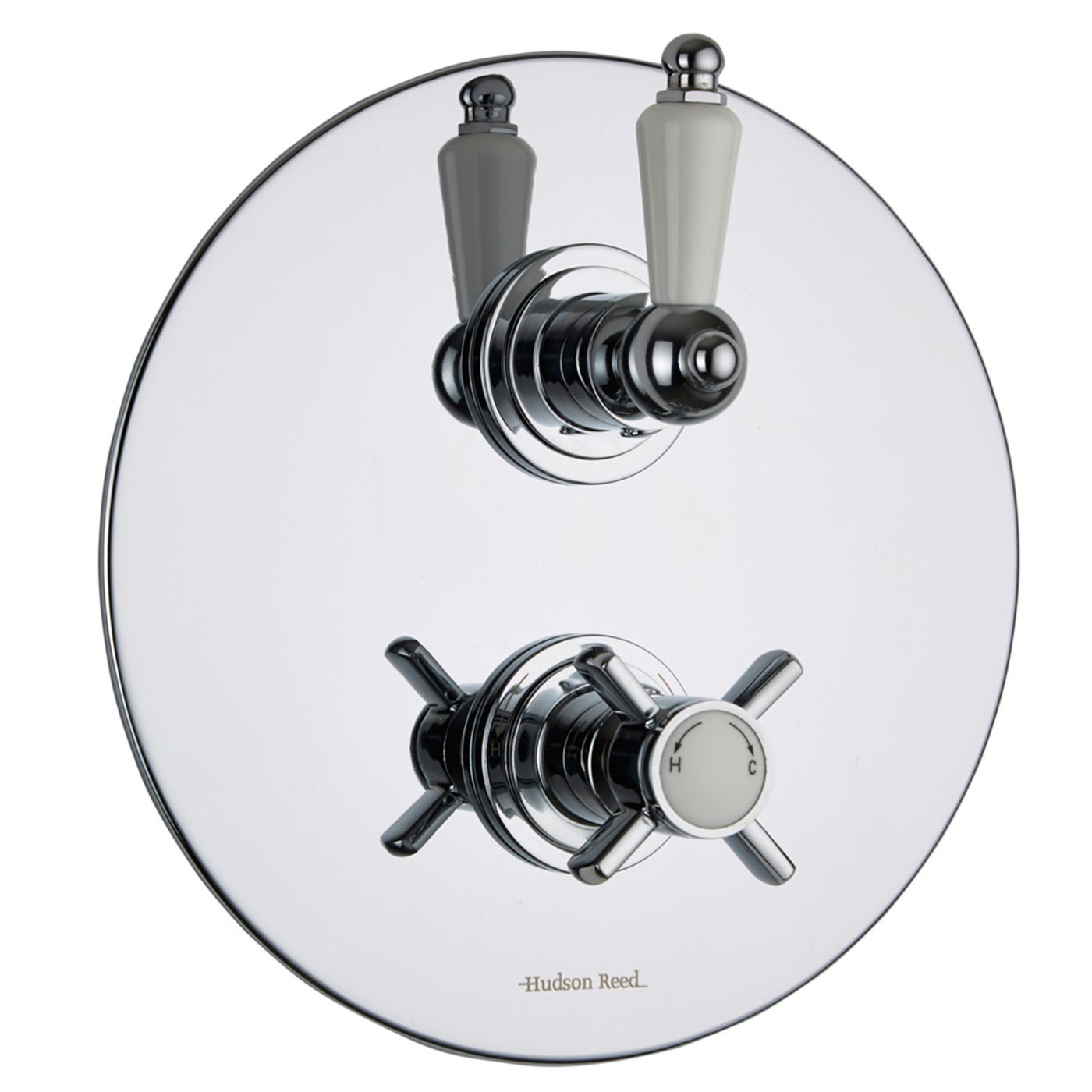 Beaumont Concealed 1 Outlet Twin Thermostatic Shower Valve (Round Plate)