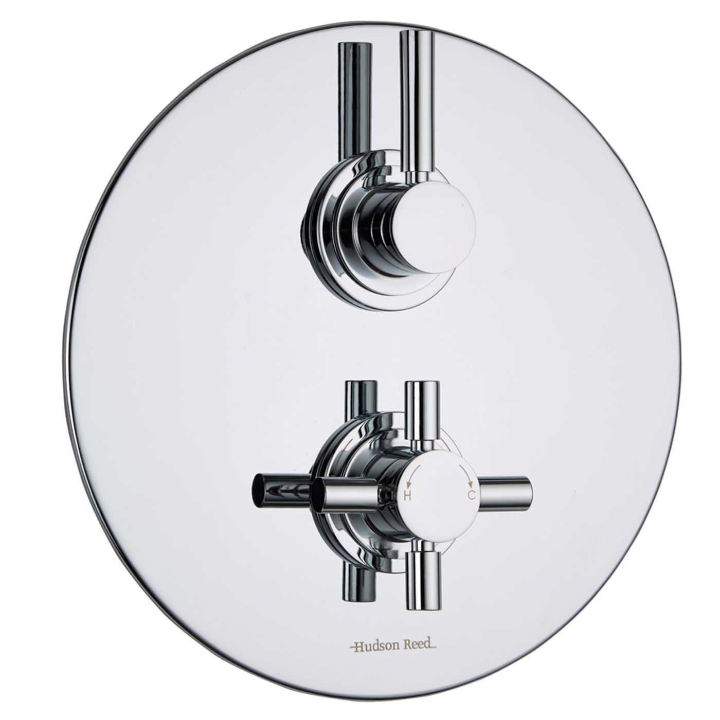 Tec Concealed 2 Outlet Twin with Diverter Thermostatic Shower Valve (Round Plate)