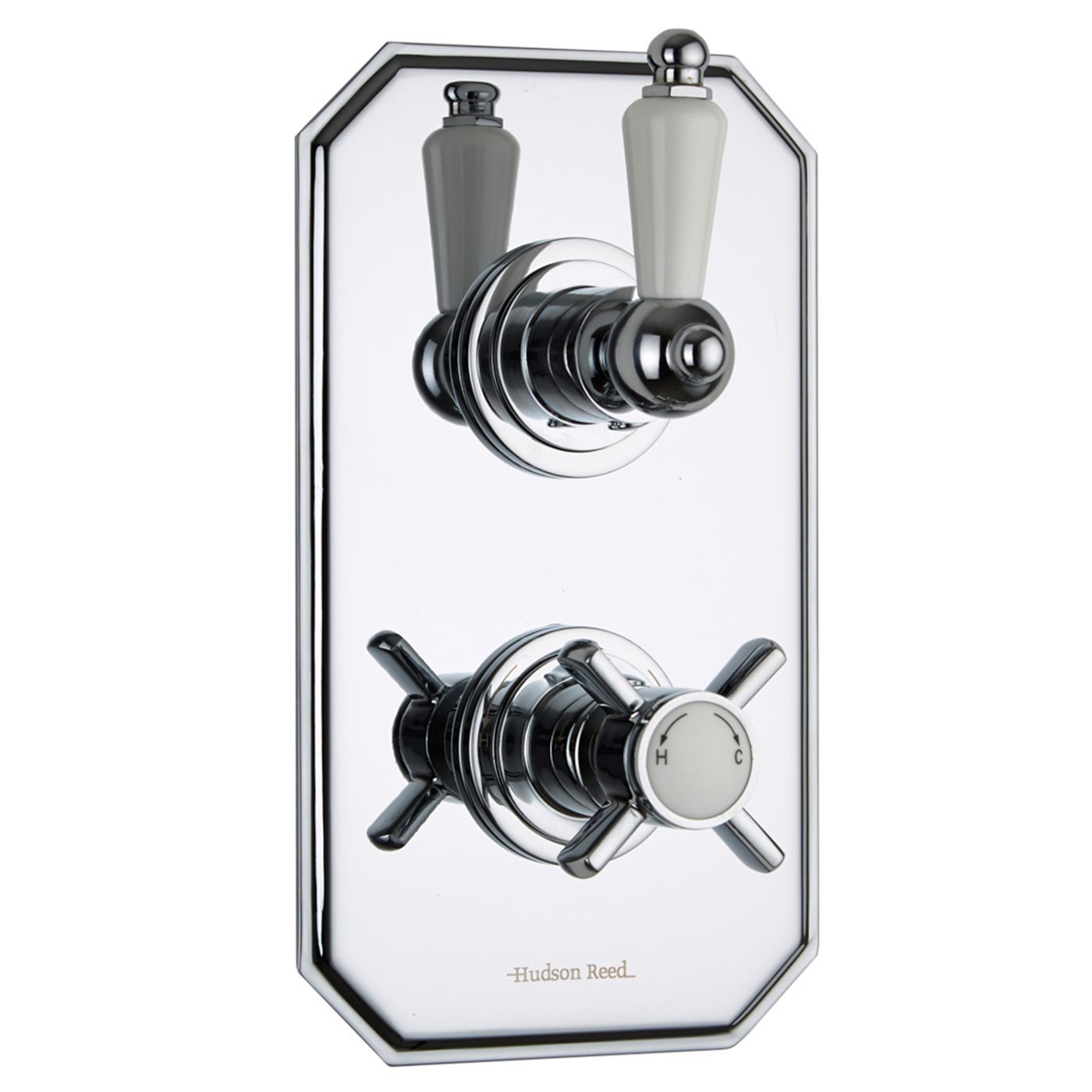 Beaumont Concealed 1 Outlet Twin Thermostatic Shower Valve (Traditional Plate)