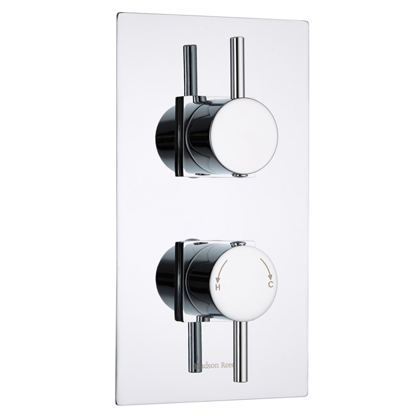 Quest Concealed 2 Outlet Twin with Diverter Thermostatic Shower Valve (Square Flange)