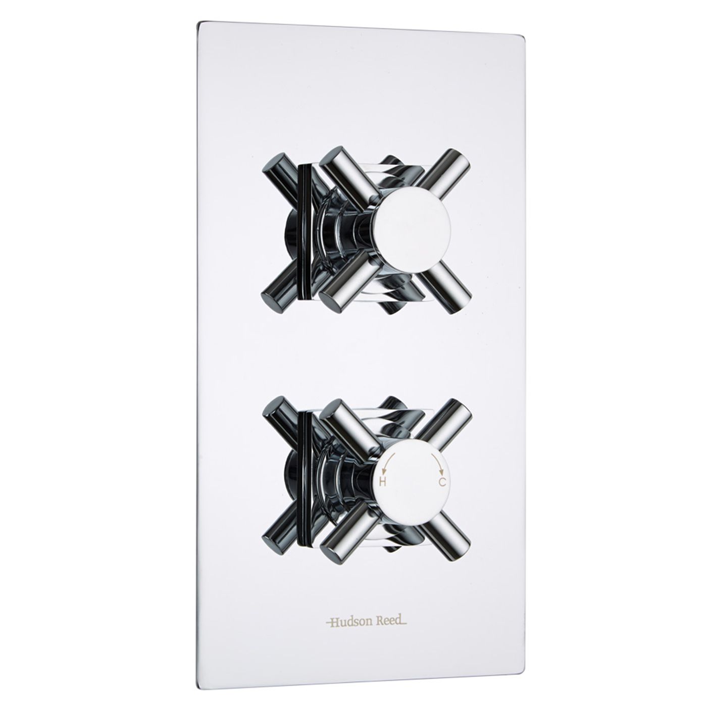 Kristal Concealed 2 Outlet Twin with Diverter Thermostatic Shower Valve (Square Flange)