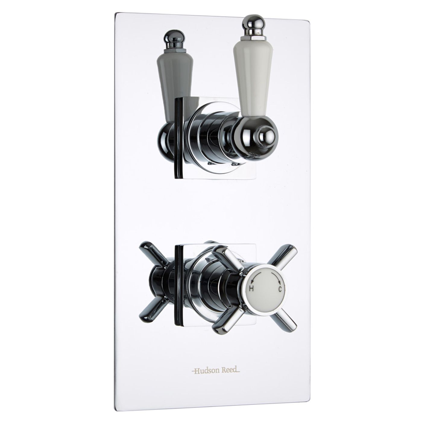 Beaumont Concealed 2 Outlet Twin with Diverter Thermostatic Shower Valve (Square Flange)