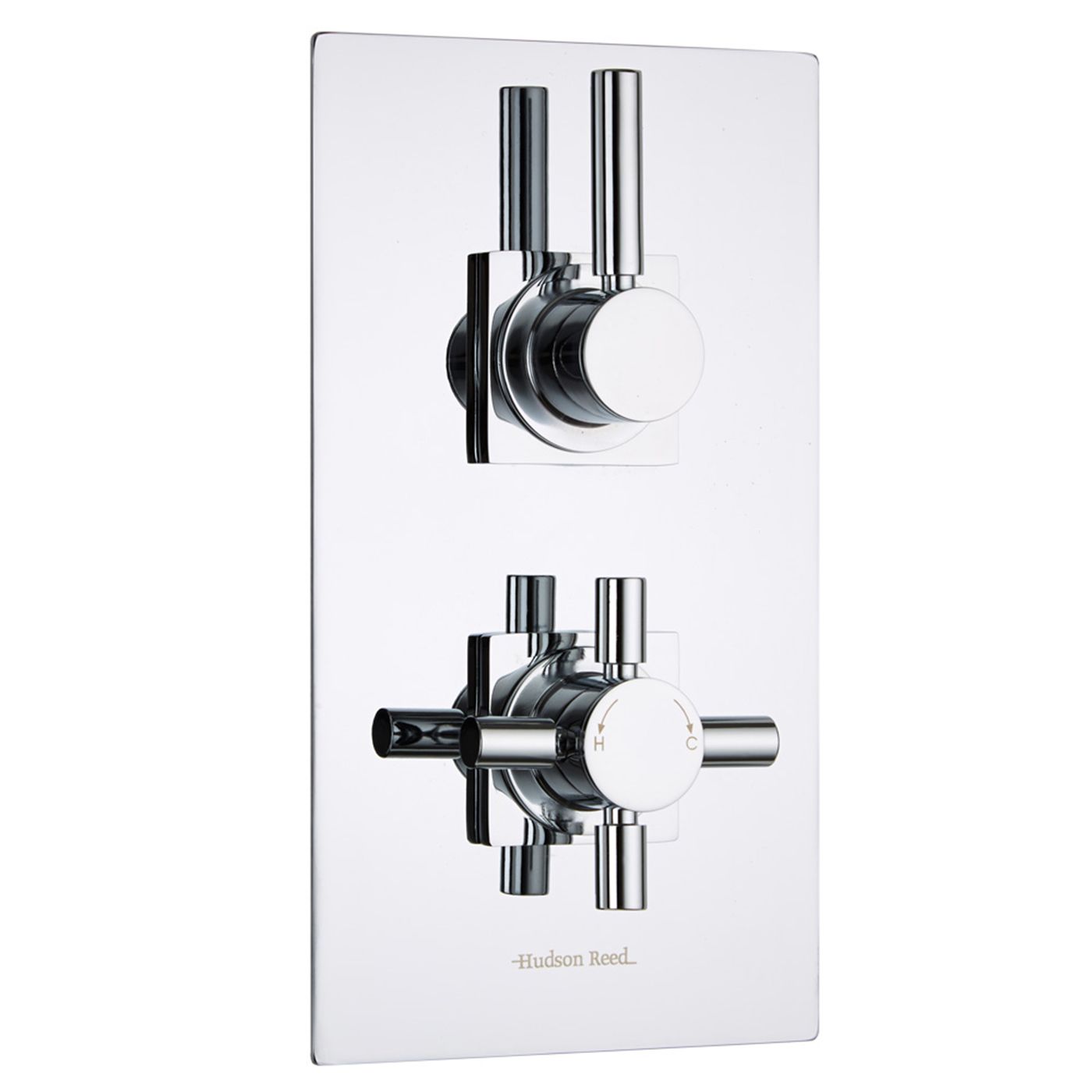 Tec Concealed 1 Outlet Twin Thermostatic Shower Valve (Square Flange)
