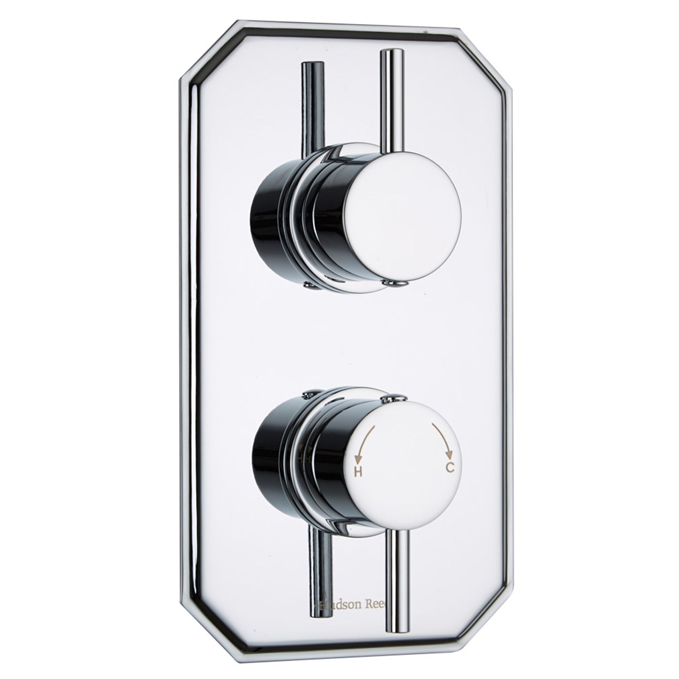Quest Concealed 1 Outlet Twin Thermostatic Shower Valve (Traditional Plate)