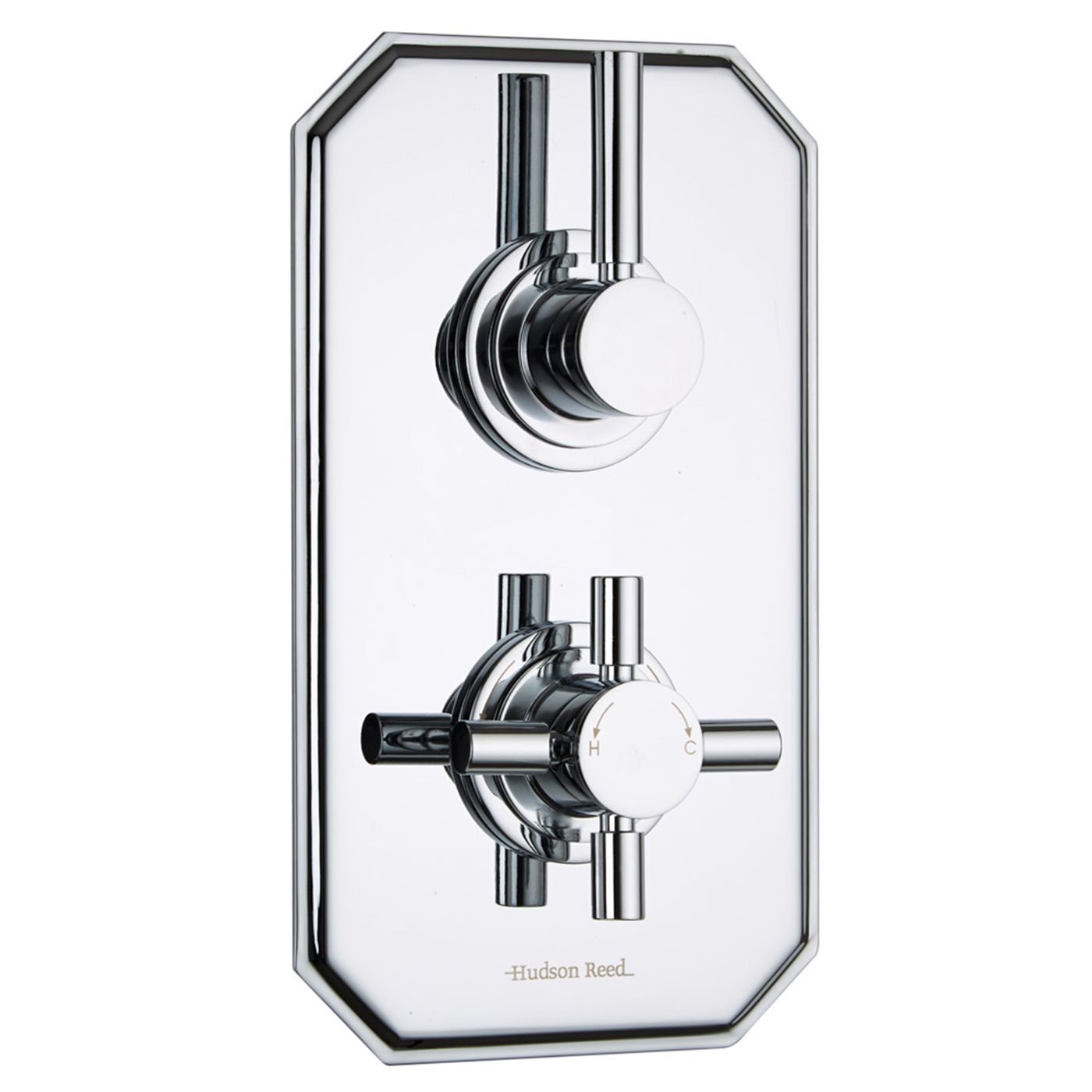 Tec Concealed 1 Outlet Twin Thermostatic Shower Valve (Traditional Plate)