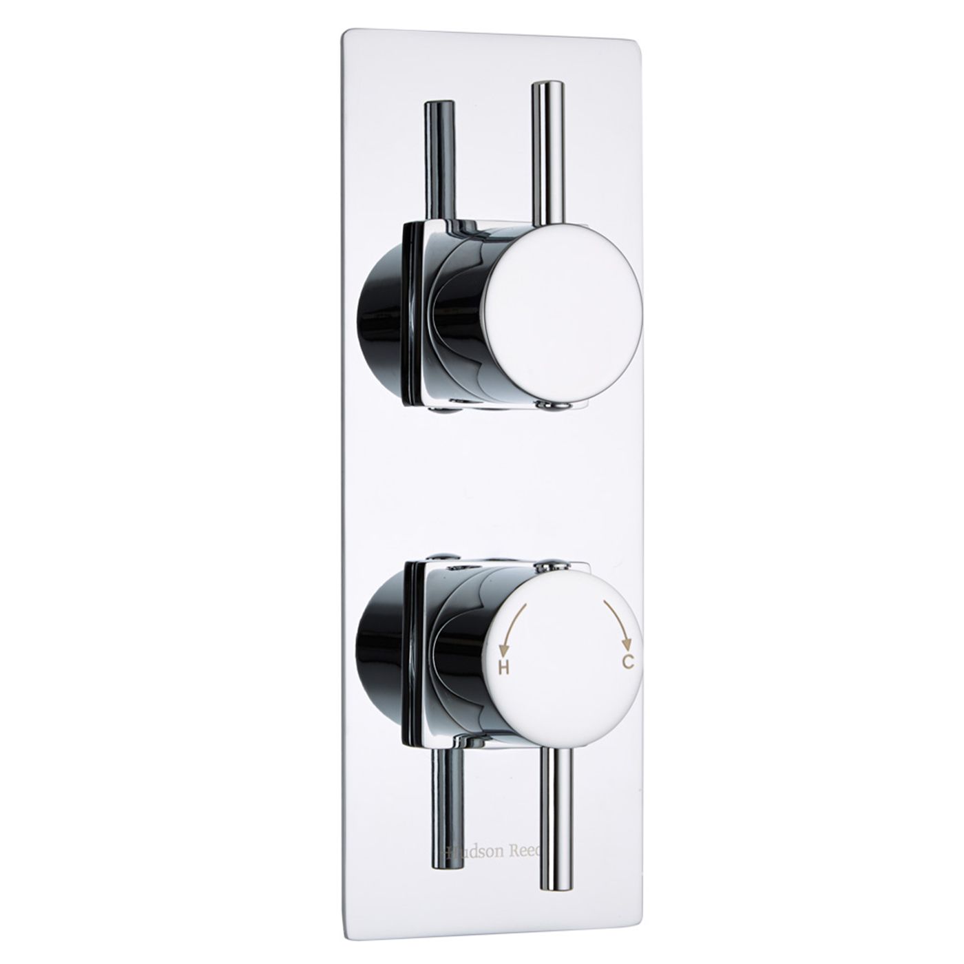 Quest Concealed 1 Outlet Twin Thermostatic Shower Valve (Slim Trim Plate)