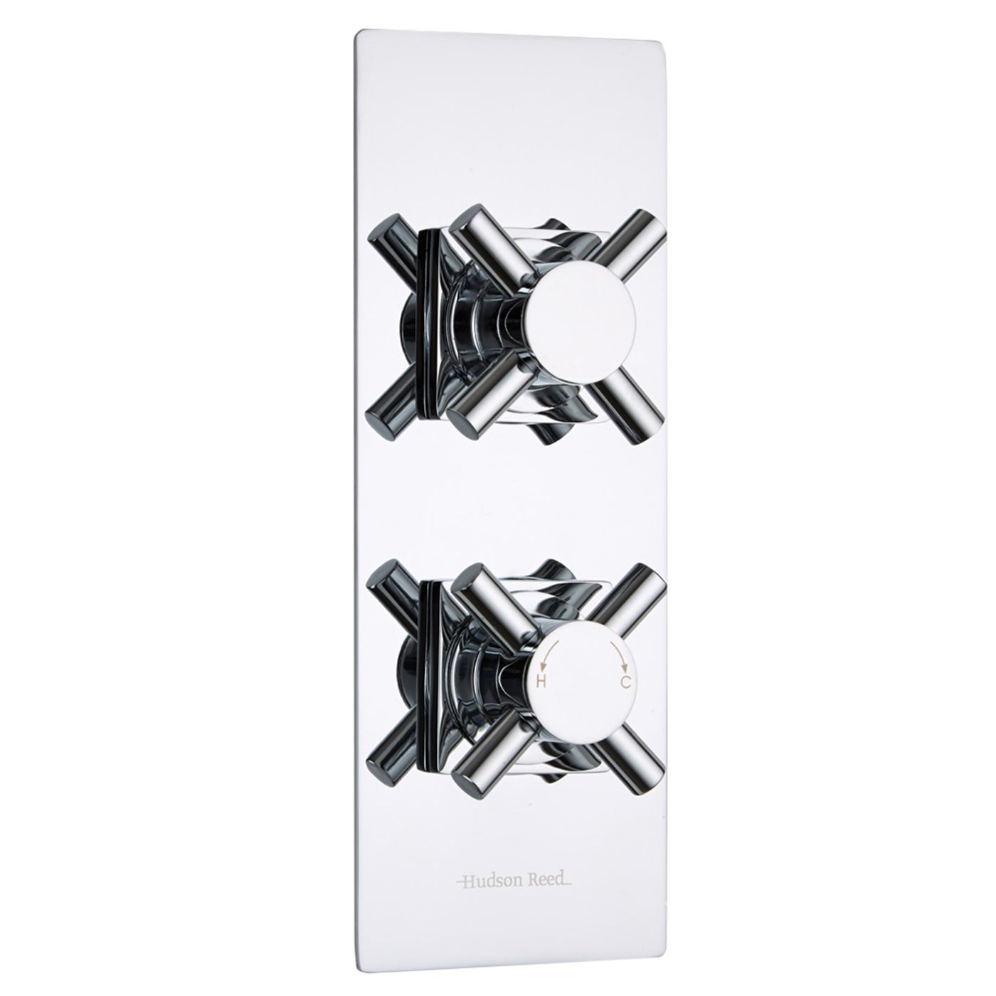 Kristal Concealed 1 Outlet Twin Thermostatic Shower Valve (Slim Trim Plate)