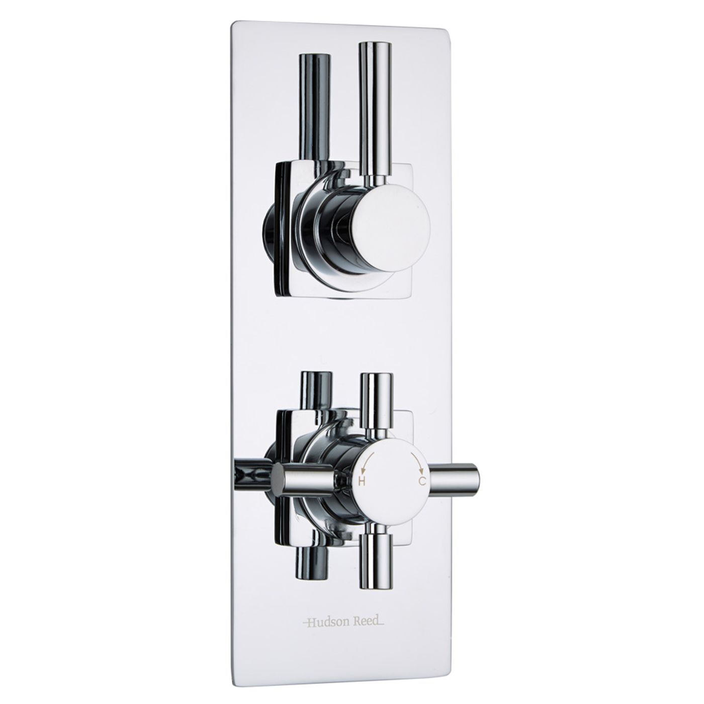 Tec Concealed 1 Outlet Twin Thermostatic Shower Valve (Slim Trim Plate)