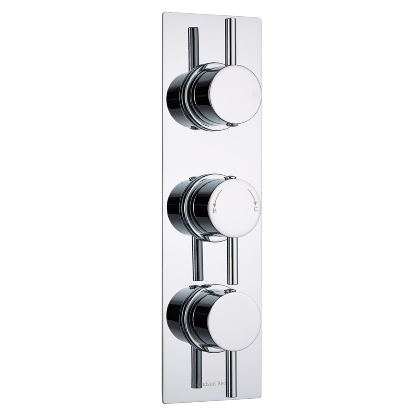 Quest Concealed 2 Outlet Triple Thermostatic Shower Valve (Slim Plate)
