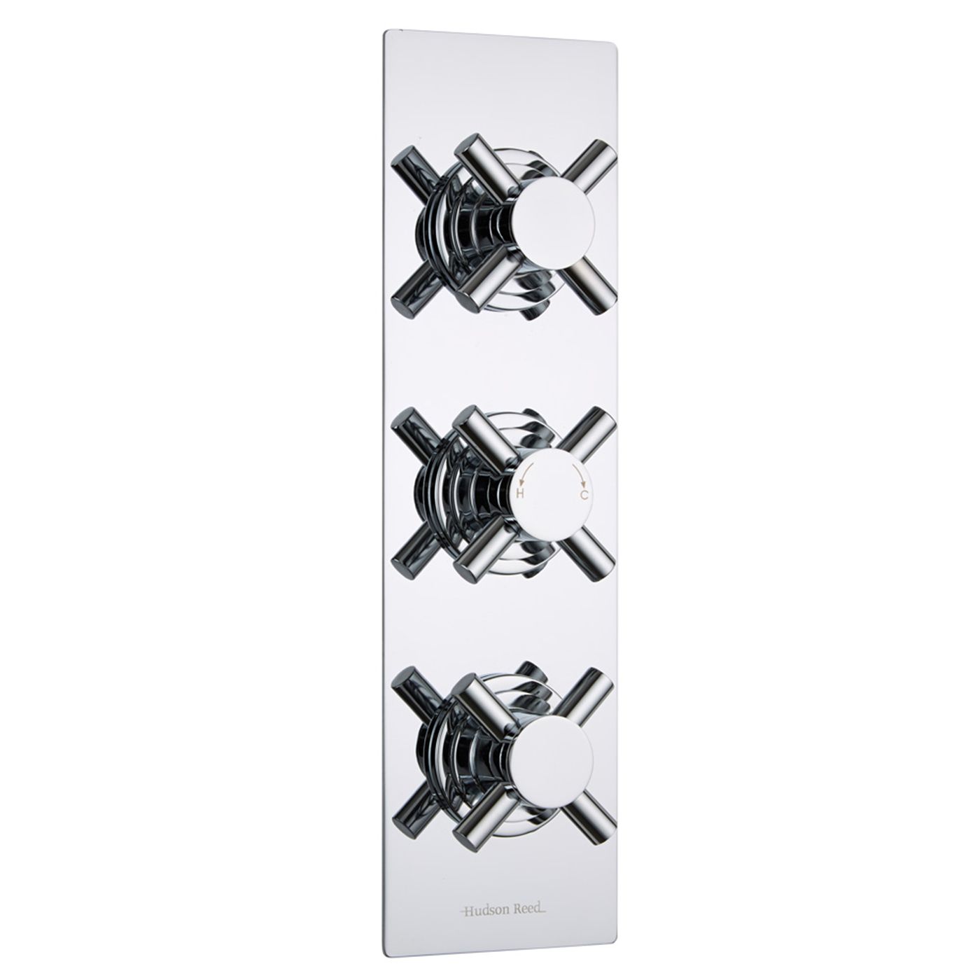 Kristal Concealed 3 Outlet Triple with Diverter Thermostatic Shower Valve (Slim Plate)