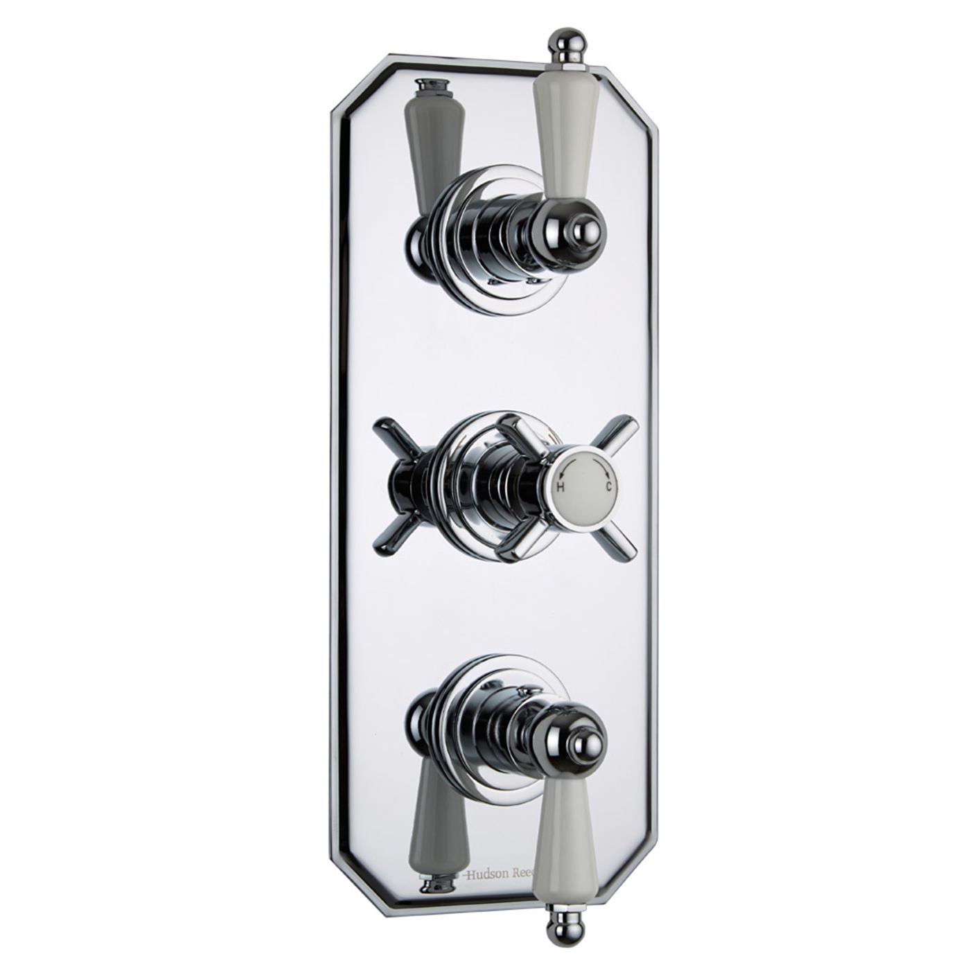 Beaumont Concealed 2 Outlet Triple Thermostatic Shower Valve (Traditional Plate)