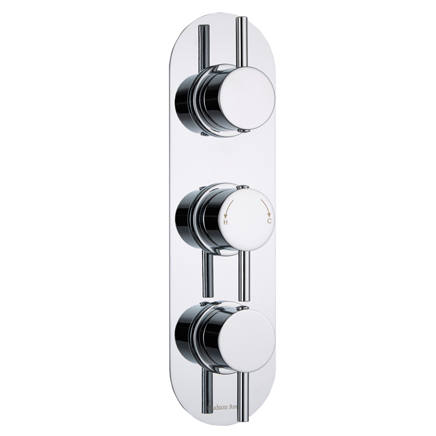 Quest Concealed 3 Outlet Triple with Diverter Thermostatic Shower Valve (Racetrack Plate)