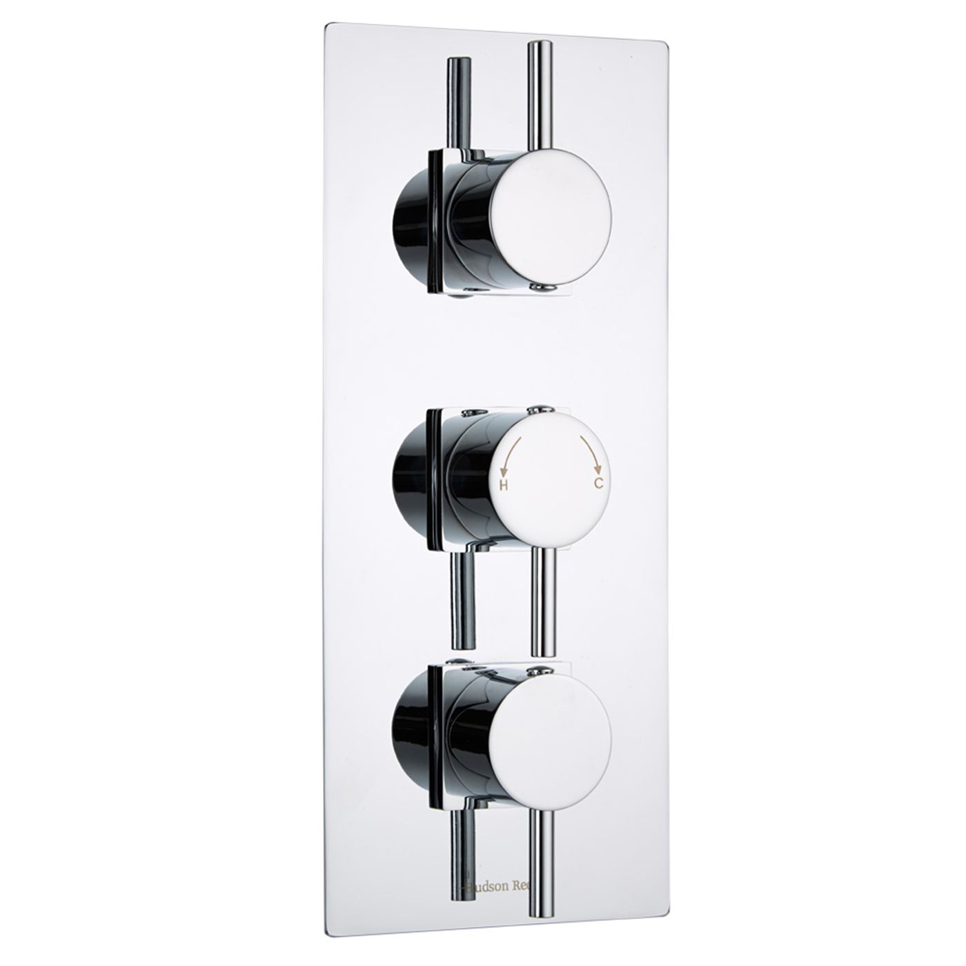 Quest Concealed 2 Outlet Triple Thermostatic Shower Valve (Square Flange)