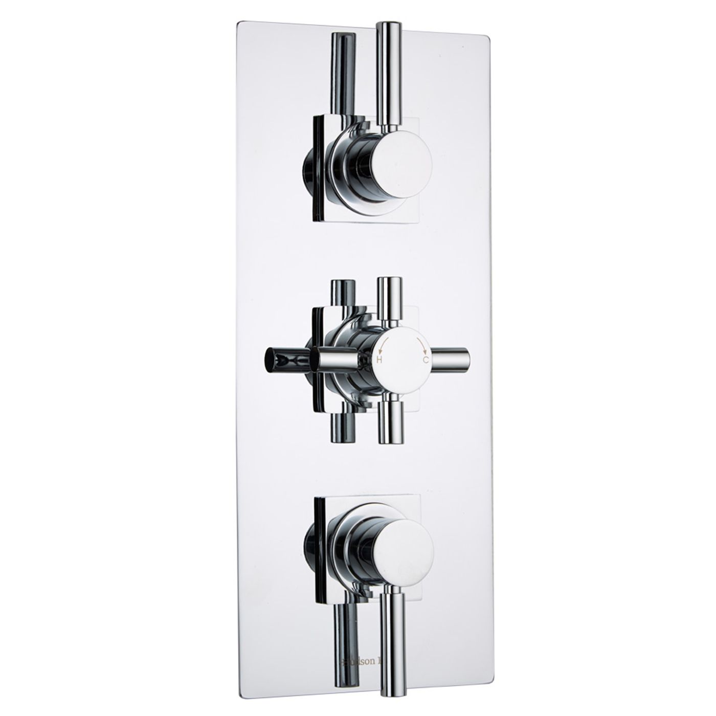 Tec Concealed 2 Outlet Triple Thermostatic Shower Valve (Square Flange)