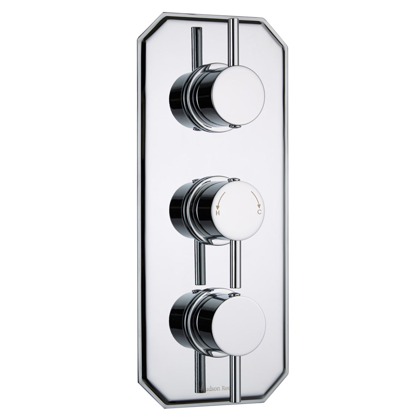 Quest Concealed 2 Outlet Triple Thermostatic Shower Valve (Traditional Plate)