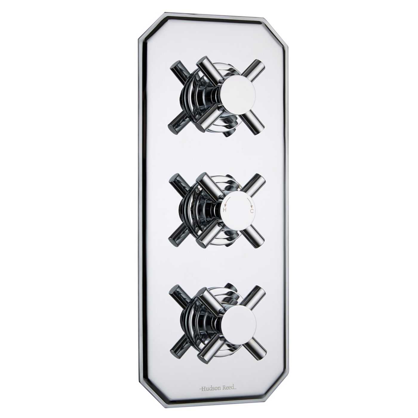 Kristal Concealed 3 Outlet Triple with Diverter Thermostatic Shower Valve (Traditional Plate)