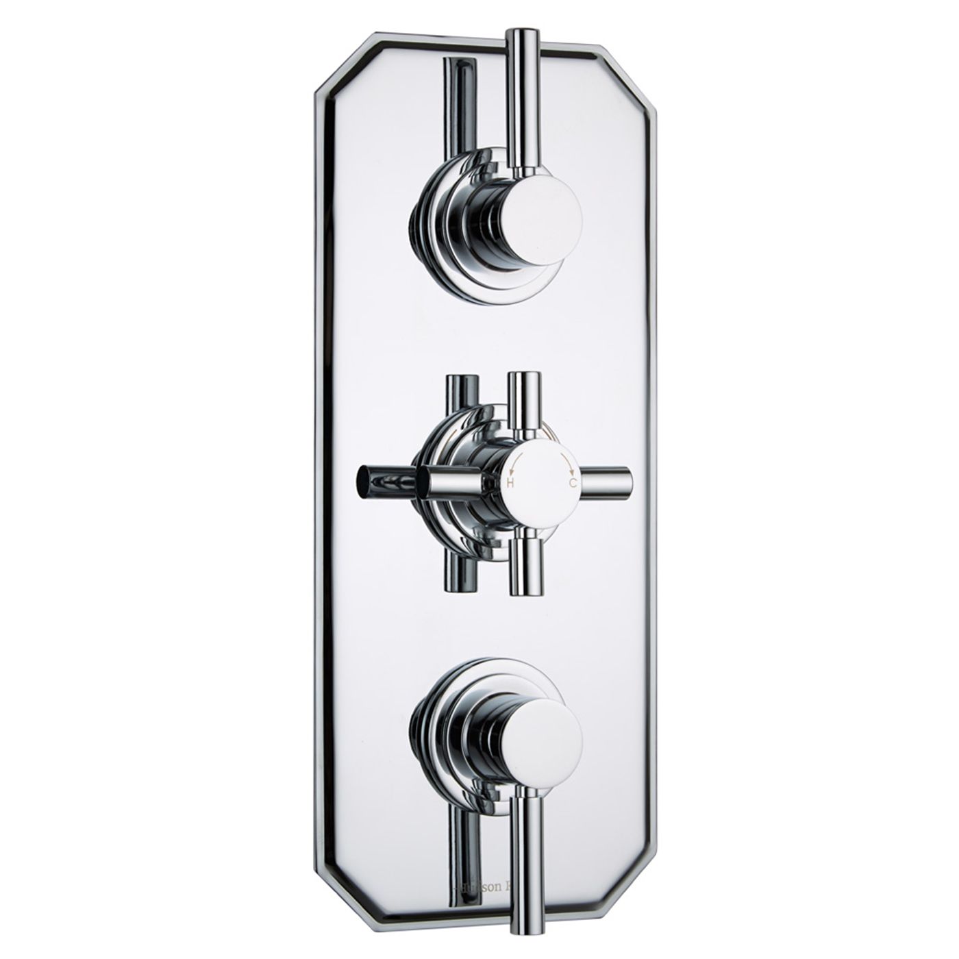 Tec Concealed 2 Outlet Triple Thermostatic Shower Valve (Traditional Plate)