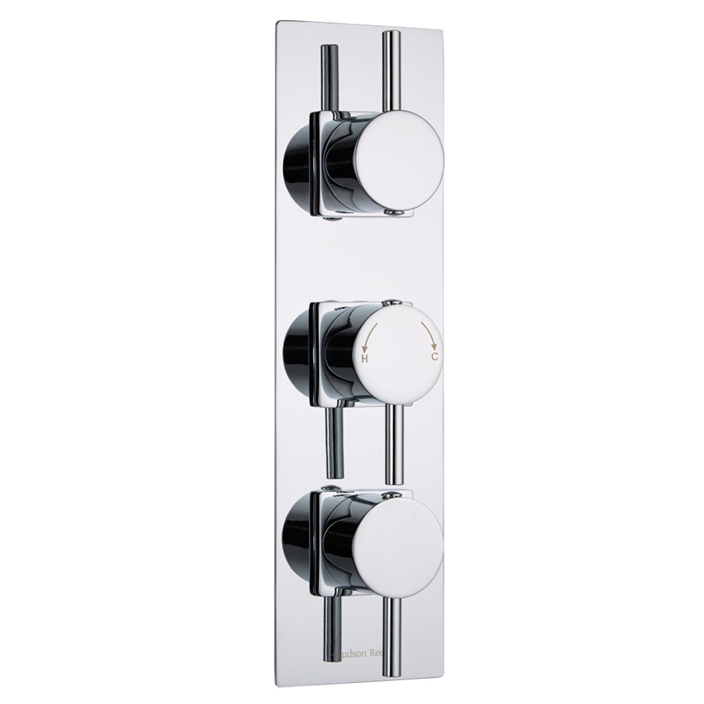Quest Concealed 3 Outlet Triple with Diverter Thermostatic Shower Valve (Slim Trim Plate)