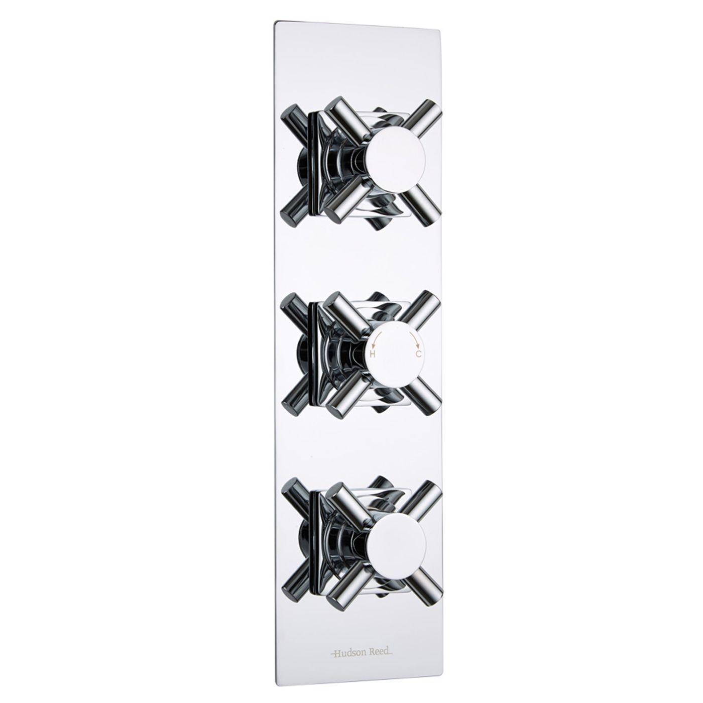 Kristal Concealed 2 Outlet Triple Thermostatic Shower Valve (Slim Trim Plate)