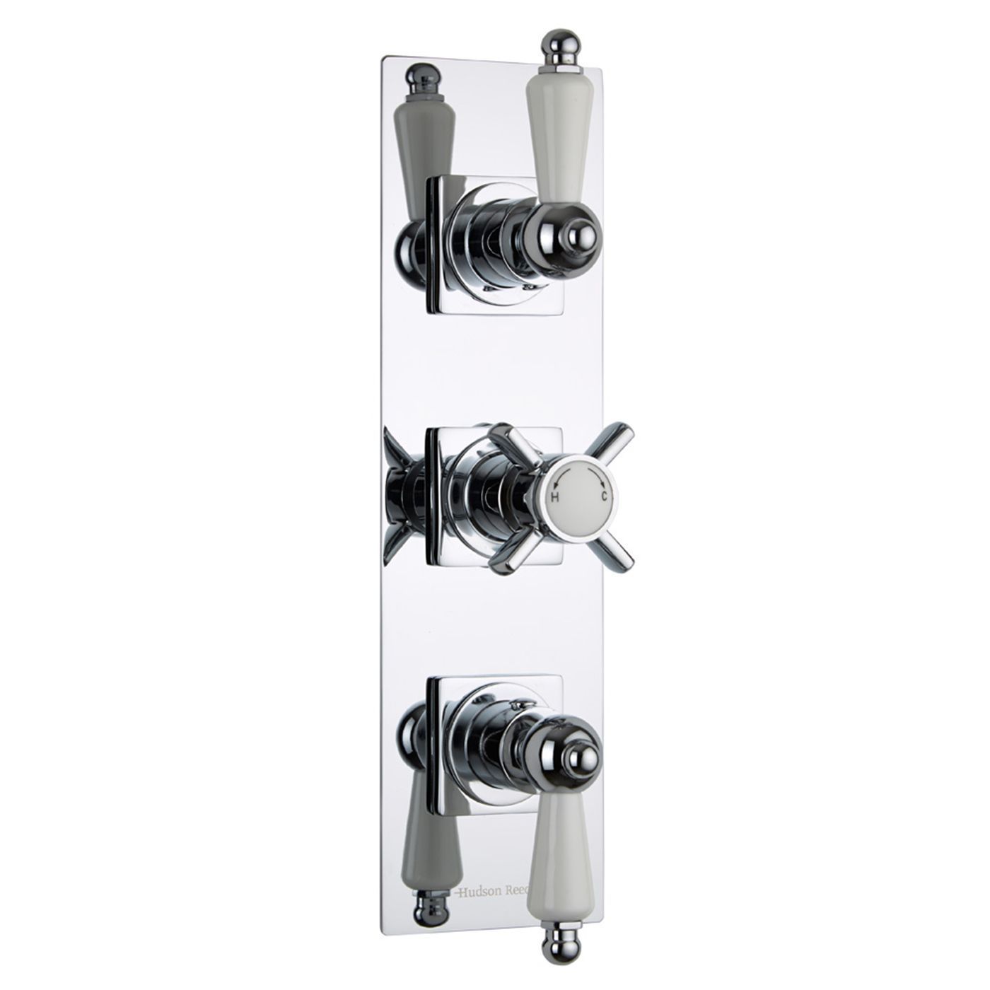 Beaumont Concealed 2 Outlet Triple Thermostatic Shower Valve (Slim Trim Plate)