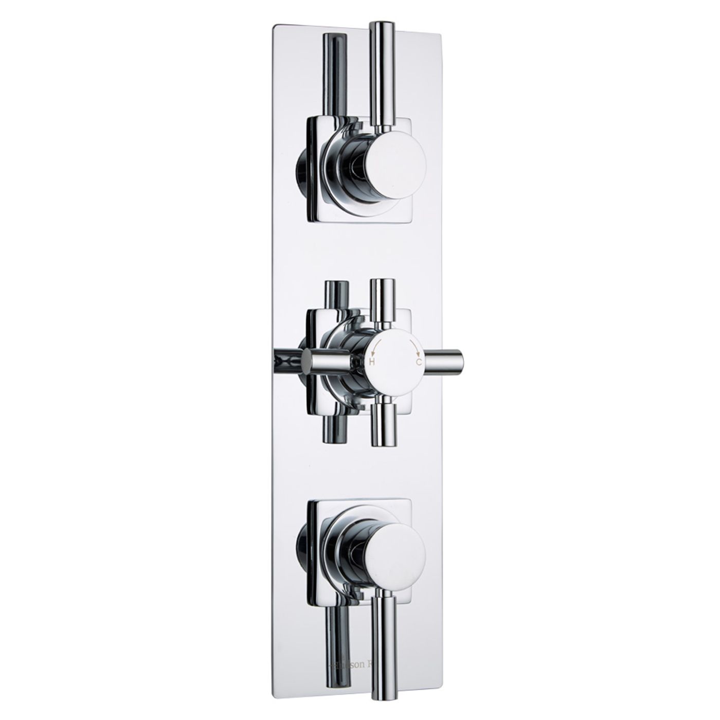 Tec Concealed 2 Outlet Triple Thermostatic Shower Valve (Slim Trim Plate)