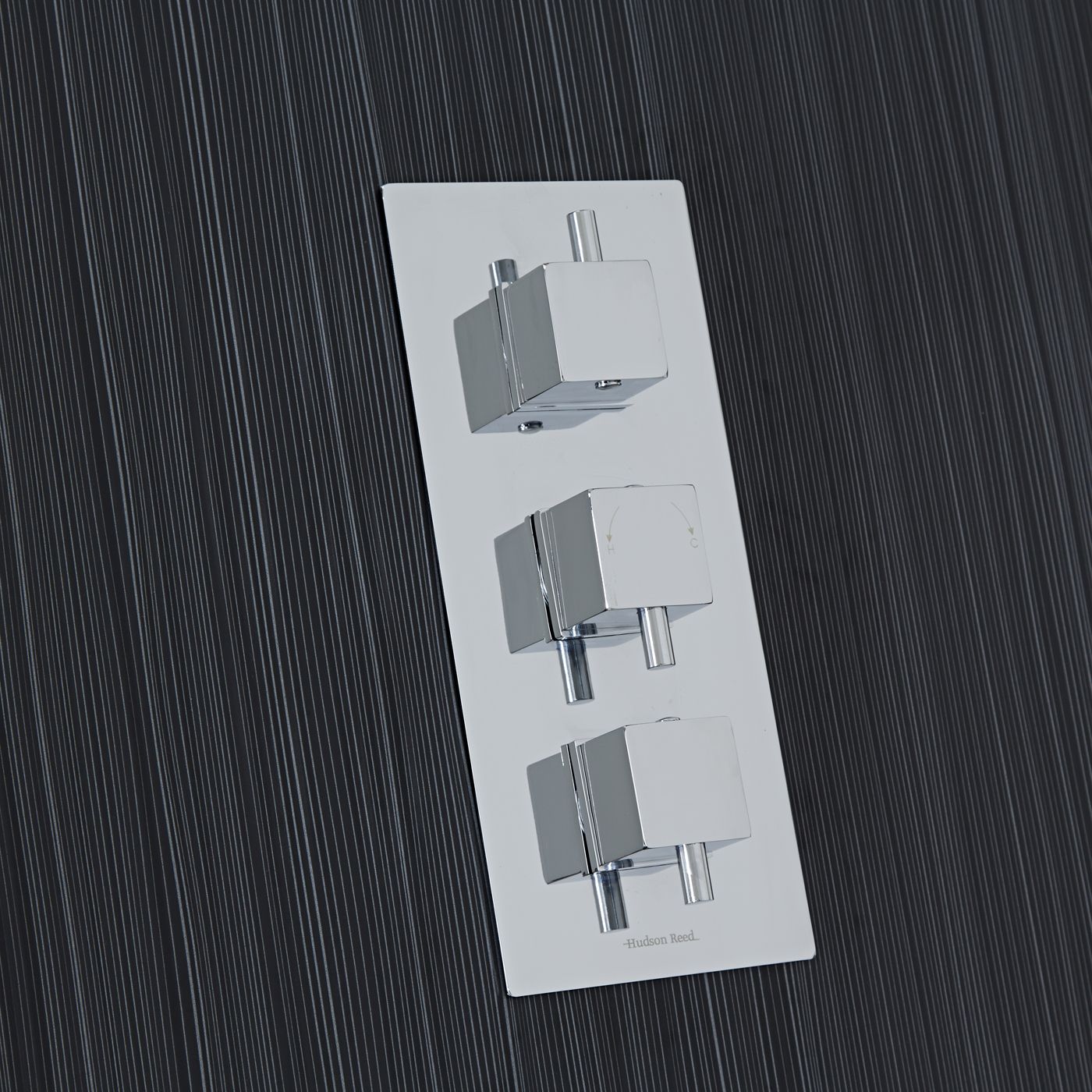 Square Concealed 3 Outlet Triple with Diverter Thermostatic Shower Valve