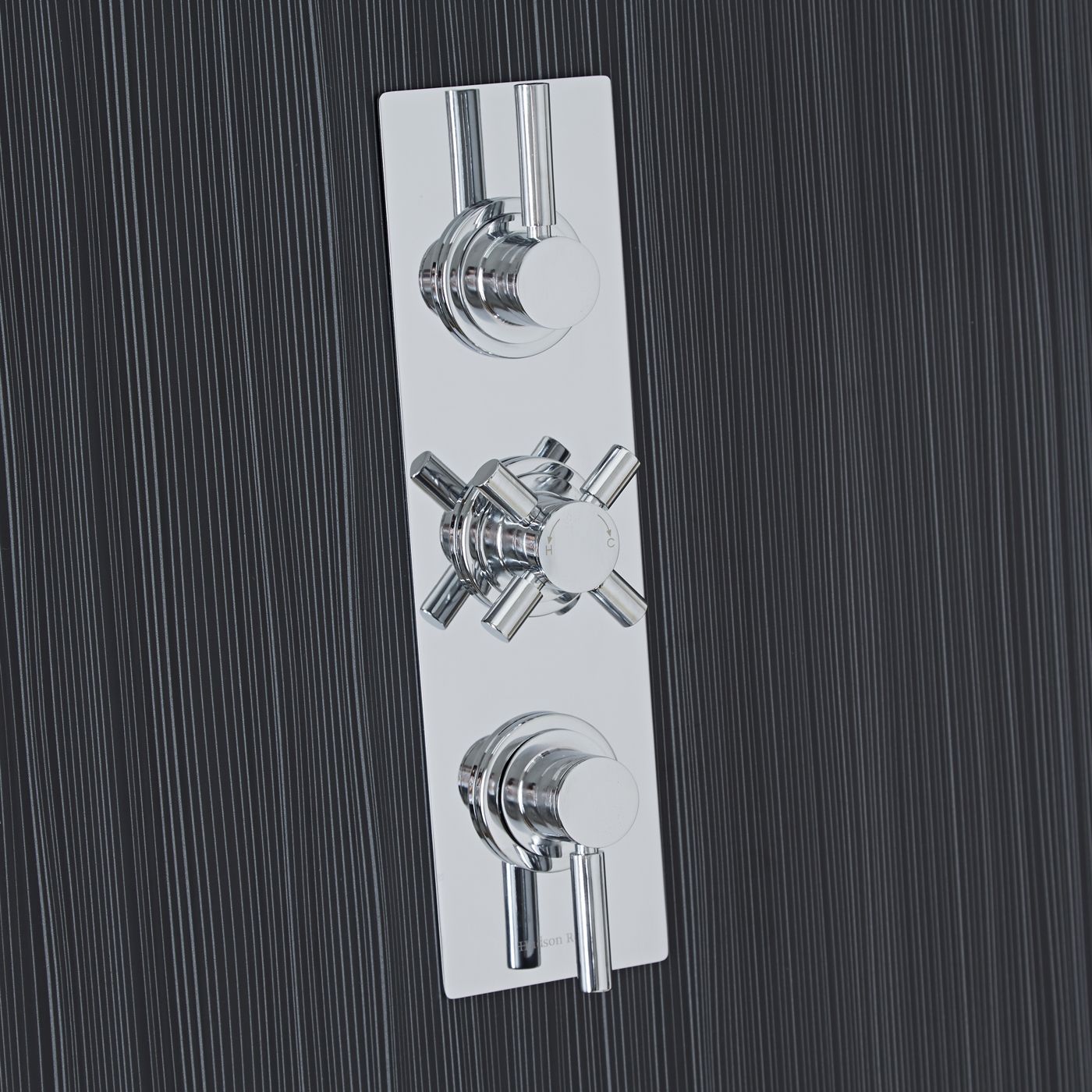 Tec Concealed 3 Outlet Triple with Diverter Thermostatic Shower Valve (Slim Plate)