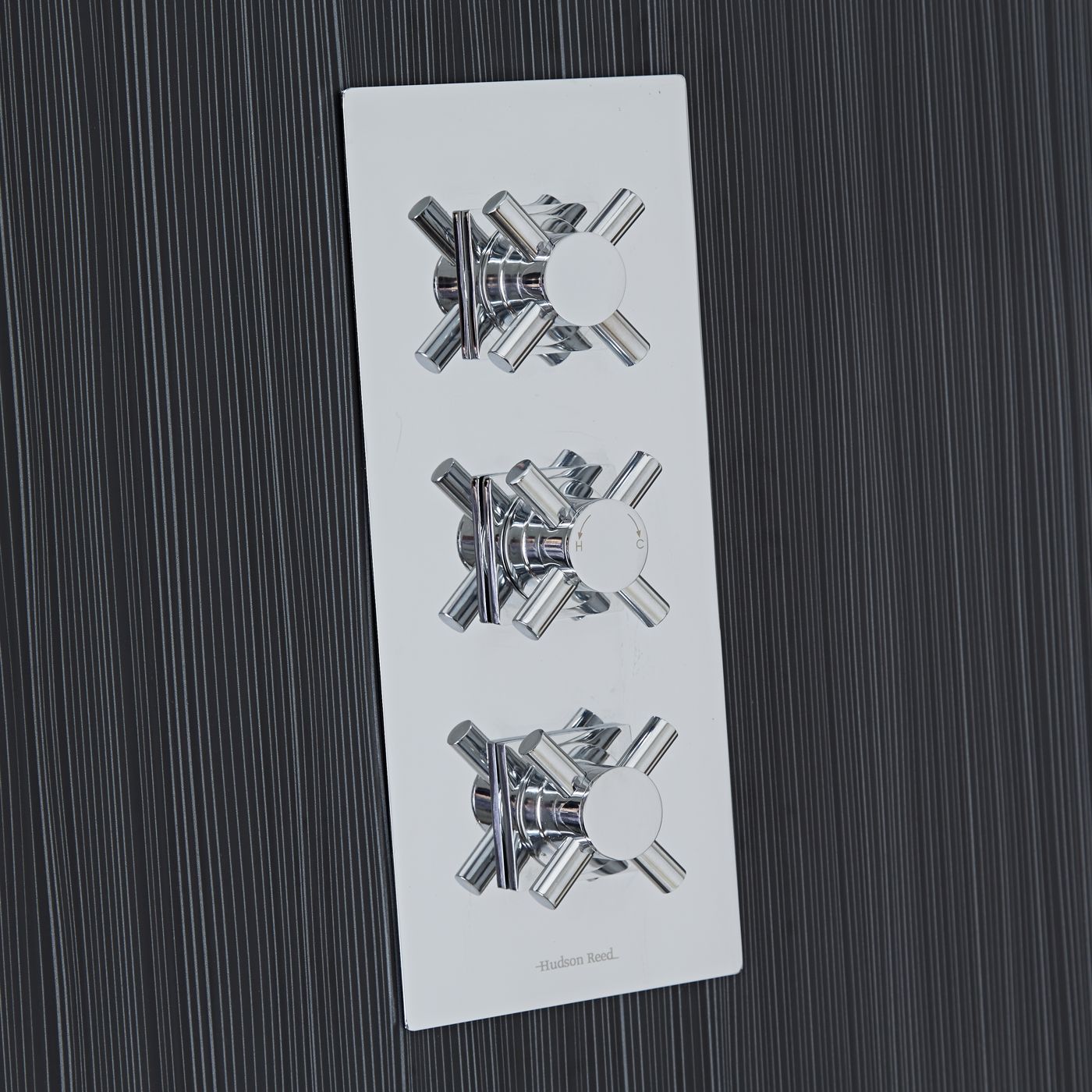 Kristal Concealed 2 Outlet Triple Thermostatic Shower Valve (Square Flange)