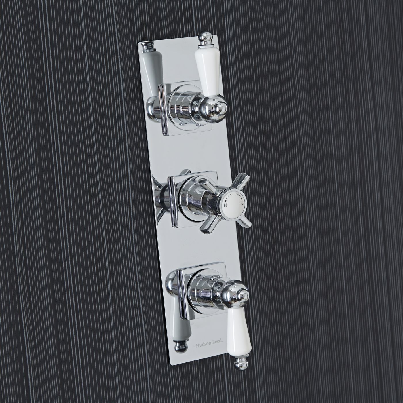 Beaumont Concealed 3 Outlet Triple with Diverter Thermostatic Shower Valve (Slim Trim Plate)